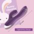 Obraz 3/8 - Tracy's Dog Rabbit - vodeodolný akumulátorový vibrátor na klitoris (fialový)