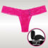 Obraz 2/3 - Secrets Lacy - vibrátor na klitoris + tangá - ružové (S-L)