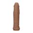 Obraz 4/7 - RealRock Penis Sleeve 6 - návlek na penis (17cm) - tmavo prírodná farba