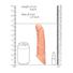 Obraz 8/10 - RealRock Penis Sleeve 8 - návlek na penis (21cm) - telová farba