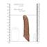Obraz 8/9 - RealRock Penis Sleeve 8 - návlek na penis (21cm) - tmavo telová farba