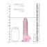 Obraz 3/7 - REALROCK -  priesvitné realistické dildo - ružové (17cm)