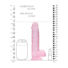 Obraz 3/7 - REALROCK -  priesvitné realistické dildo - ružové (19cm)