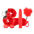 Obraz 1/8 - Loveboxxx I love Red - zväzovacia súprava s vibrátorom (6 dielna) - červená