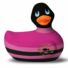 Obraz 5/5 - My Duckie Colors 2.0 - vodotesný vibrátor na klitoris - prúžkovaná kačička (čierno-ružová)