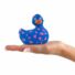 Obraz 2/5 - My Duckie Romance 2.0 - vodotesný vibrátor na klitoris - kačička so srdiečkami (modro-ružová)